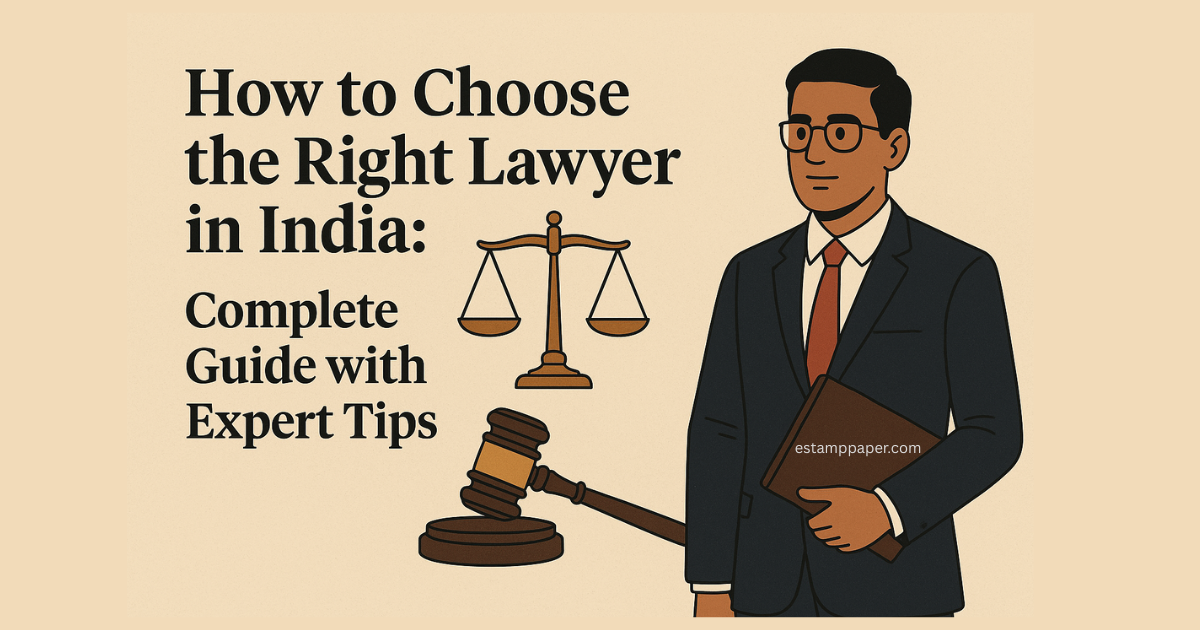how to choose the right lawyer in India